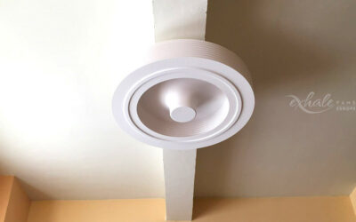 Exhale ceiling fan attachment systems