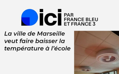 Brasseurs d’air, brise-soleil, ombrières : la ville de Marseille veut faire baisser la température à l’école – France bleu